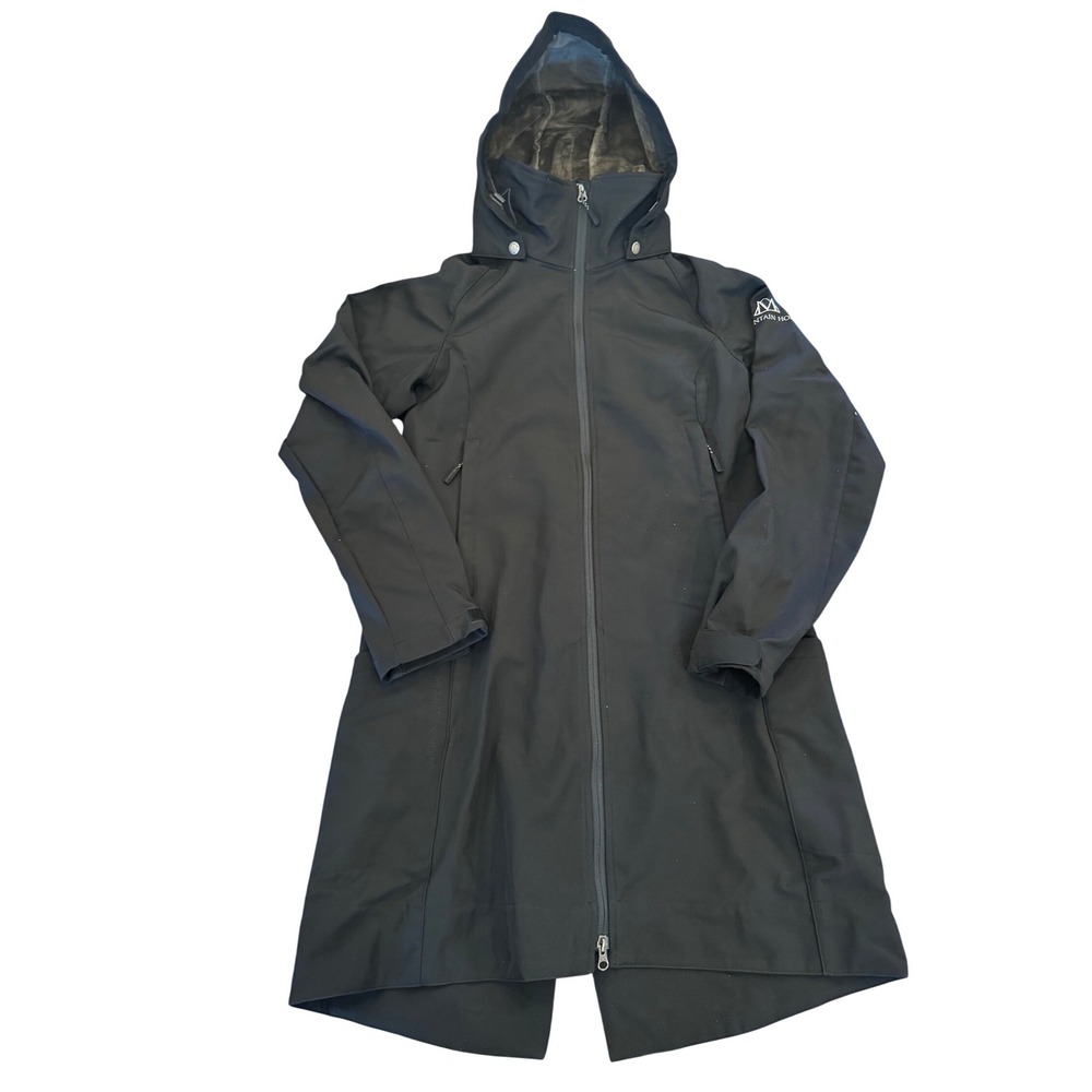 Mountain Horse Women Black Softshell Fleece Lined Riding Parka Jacket Small NWT
